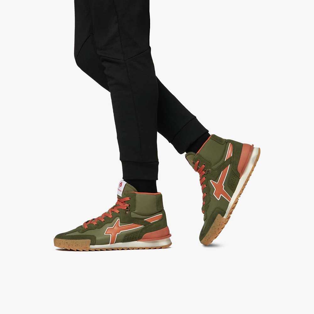 Basket W6YZ Army Green/Orange Homme | GDA-22717591